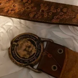 MENS CLINGMANS DOME BELT BUCKLE LEATHER BELT AS IS Accessories | Mens Clingmans Dome Belt Buckle Leather Belt  main image 4